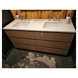 DOUBLE SINK 64" X 23" X 33" TALL