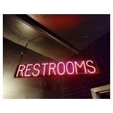 NEON RESTROOMS SIGN