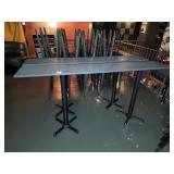 WOOD TOP HIGH TOP TABLES 84" X 14" X 42" TALL