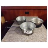 SAUCE POTS 9" X 4-1/2" DEEP