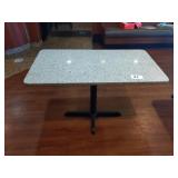 48" X 26" GRANITE TOP METAL BASE TABLE