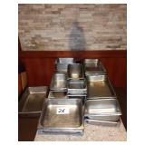 LOT 34 ASSORTED SS PANS