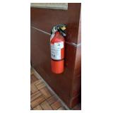 RED FIRE EXTINGUISHERS
