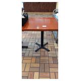 28" X 32" WOOD TOP TABLES SPIDER BASE