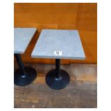 20" X 24" WOOD TOP TABLES ROUND METAL BASE