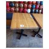 30" X 24" WOOD TOP TABLES 1-3/4" THICK TOP