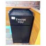 WOOD TRASH STATION 22" X 22" X 46"