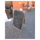 METAL SANDWICH MENU BLACKBOARD