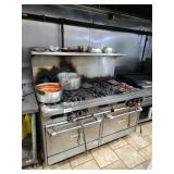 AS IS GARLAND GAS 10 BURNER W/ 2 CONVECTION OVENS