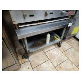 36" X 30" SS GRILL STAND ON WHEELS - 24" TALL