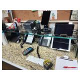 GLASS COUNTERTOP SHELF UNIT 48" X 12" X 10" TALL