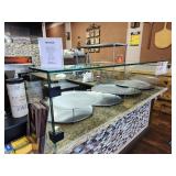 L-SHAPED GLASS SNEEZE GUARD 86" X 80" X 19-1/2"