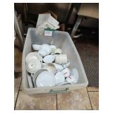 BIN ASSORTED CUPS & SAUCERS