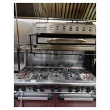 ROYAL 10 BURNER GAS STOVE W/ 2 OVENS & SALAMANDER