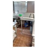 L-SHAPED DRAINBOARD WITH SPRAY 72" X 49"