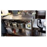 52" X 25" SS TABLE - NO CONTENTS