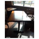 48" X 30" WOOD TOP TABLES DOUBLE BASE
