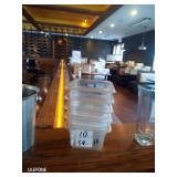 LOT 5 PLASTIC BINS 1.5 QT