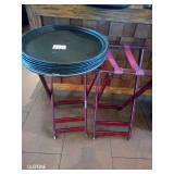 LOT 6 WAITER STANDS & 9 TRAYS