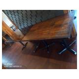48" X 30" WOOD TOP TABLES DOUBLE BASE