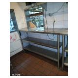 60" X 16" SS TABLE 3 TIER