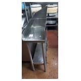 14" X 42" SS TABLE WITH BACKSPLASH