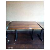 48" X 30" WOOD TOP TABLES DOUBLE BASE