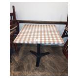 32" X 32" WOOD TOP TABLES METAL BASE