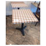 24" X 24" WOOD TOP TABLES METAL BASE