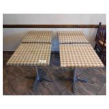 23" X 23" WOOD TOP TABLES METAL BASE