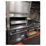 GARLAND UPRIGHT GAS BROILER WITH OVEN