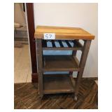 WOOD TOP CART ON WHEELS