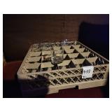 LOT 31 ROCK GLASSES WITH GLASS RACK