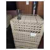 LOT 72 GLASSES WITH 4 GLASS RACKS