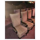 CUSHIONED HIGH BACK ARM CHAIRS