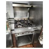 4 BURNER GAS STOVE WITH STORAGE CABINET BASE