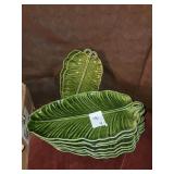 LOT 8 LEAF SHAPED PLATTERS