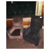VELVET HIGH BACK CHAIRS