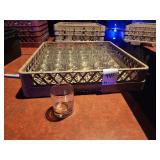 LOT 31 ROCK GLASSES WITH GLASS RACK