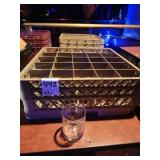 LOT 23 ROCK GLASSES WITH GLASS RACK