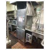 HOBART AM14T DISHWASHER W/ SINK & DRAINBOARDS