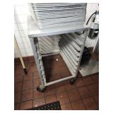 HALF HEIGHT SHEET PAN RACK ON WHEELS