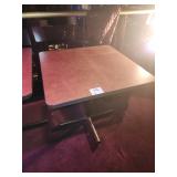 30" X 30" WOOD TOP TABLES METAL BASE