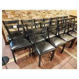 METAL FRAME BLACK CUSHION CHAIRS