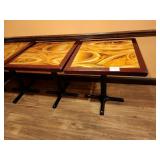 27" x 27" WOOD TOP TABLES