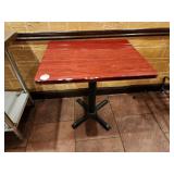30" X 24" RED TOP TABLES SPIDER BASE