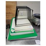 LOT 10 CUTTING BOARDS & STAND