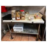 36" X 36" SS WORK TABLE - NO CONTENTS