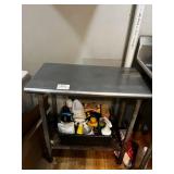 32" X 18" SS TABLE - NO CONTENTS