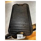 CAST IRON STOVE TOP GRIDDLE 10" X 20"